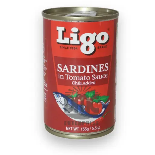 Ligo Sardines in Tomato Sauce with Chili (Red) (155g x 100)