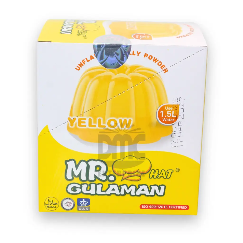 Mr. Hat Gulaman Unflavored Jelly Powder Yellow (25g x 10 x 10)