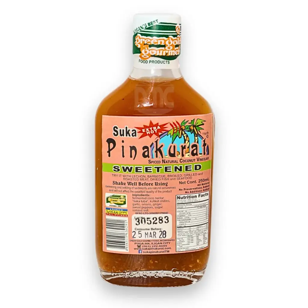 Suka Pinakurat Sweetened (Sweetened Natural Coconut Vinegar) (250ml x 30)