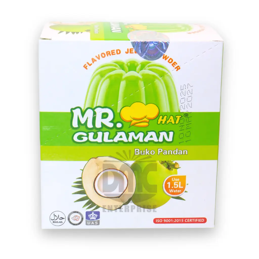 Mr. Hat Gulaman Powder Buko Pandan Flavor (25g x 10 x 10)