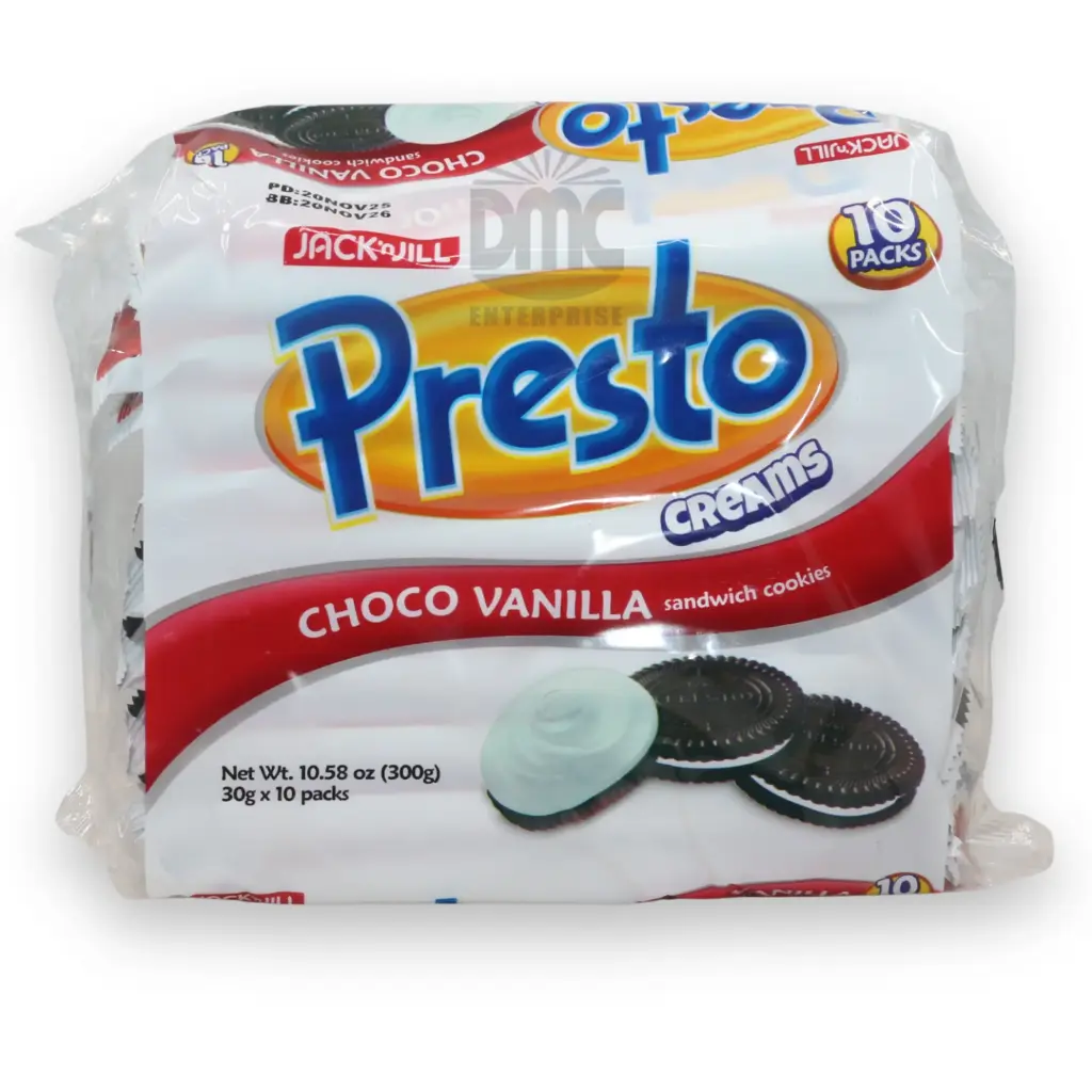 Presto Creams Vanilla Sandwich Cookies (30gx10x20)