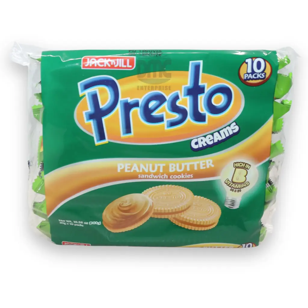 Presto Creams Peanut Butter Sandwich Cookies (30g x 10 x 20)