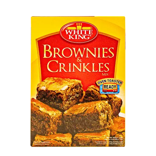 White King Fudge Brownies & Crinkles Mix (500g x 24)