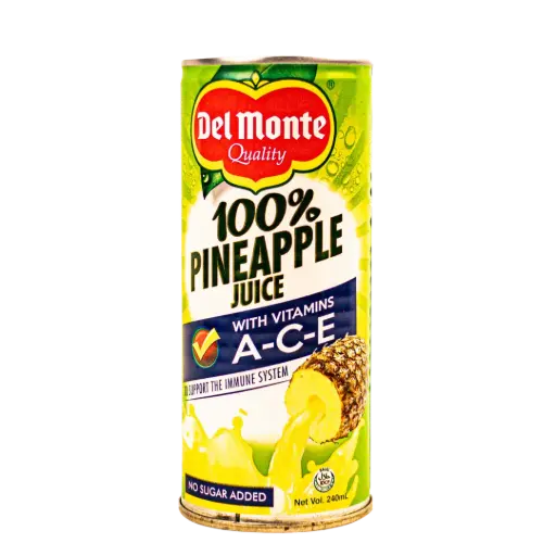 Del Monte 100% Pine Juice 24-202 with VIT- ACE (240ml x 24)