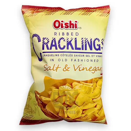Oishi Ribbed Cracklings Salt & Vinegar (90g x 30)